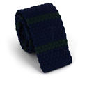 Cravatta a pois blu con righe verdi