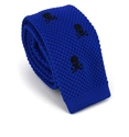 Cravatta a pois teschio blu