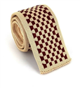 Cravatta a pois beige e bordeaux