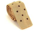 Cravatta a pois stelle beige