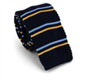 Cravatta a righe a pois blu scuro