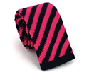 Cravatta a righe diagonali punto blu scuro e rosa