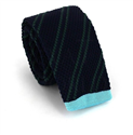 Cravatta a righe diagonali a pois blu e verde