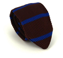 Cravatta a righe marrone e blu