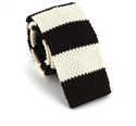 Cravatta a righe marrone e beige
