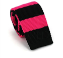 Cravatta a righe rosa e nere
