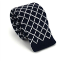 Cravatta a pois blu scuro