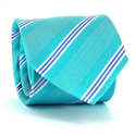 Cravatta a Righe Blu Turchese