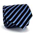 Cravatta a righe blu e nera