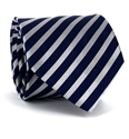 Cravatta a righe blu e argento