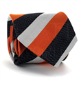 Cravatta a righe tricolore arancione