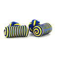 Gemelli a barile blu navy e giallo