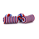 Gemelli a barile bianco, blu e rosso