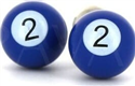 Gemelli da biliardo blu a forma di palline 2