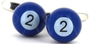 Gemelli da biliardo blu a forma di palline 2