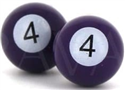 Gemelli da biliardo viola a forma di palline 4