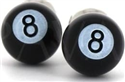 Gemelli da biliardo neri a forma di palline numero 8