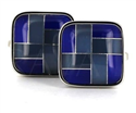 Gemelli Quadrati Smaltati Blu III