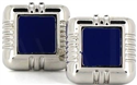 Gemelli Quadrati Smaltati Blu IV