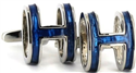 Gemelli smaltati H blu