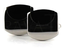 Gemelli Smaltati con Scanalature Nere