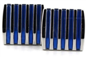 Gemelli a righe blu smaltati III