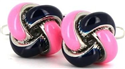 Gemelli Nodi Blu Marino e Rosa