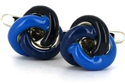 Gemelli a nodo tricolore blu e nero