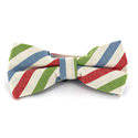 Papillon in Cotone a Righe Multicolori