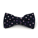 Papillon Blu Scuro a Pois Multicolori