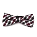 Papillon a Quadretti Bianco, Nero e Bordeaux