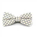 Papillon a Quadri Bianco e Blu