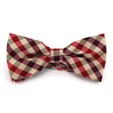 Papillon a Quadri Oro, Granato e Rosso