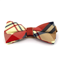 Papillon a quadri scozzesi rosso e beige