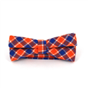 Papillon a Quadretti Arancione e Blu Scuro