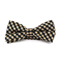 Papillon a quadretti Vichy beige e nero