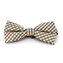 Papillon a quadretti vichy dorato e bianco
