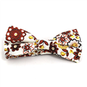 Papillon Fiori Bianco e Marrone