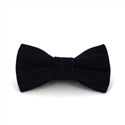 Papillon Lana Blu Scuro Righe Grigie