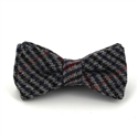 Papillon in Lana a Righe Nero e Grigio
