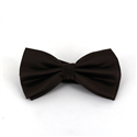 Papillon a quadretti marrone liscio