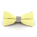Papillon tinta unita Oxford Giallo e Grigio