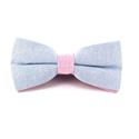 Papillon liscio Oxford Celeste e Rosa
