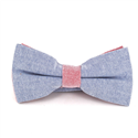 Papillon liscio Oxford Blu e Rosso