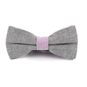 Papillon tinta unita Oxford Grigio e Lilla