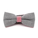 Papillon tinta unita Oxford Grigio e Rosso