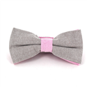 Papillon tinta unita Oxford Grigio e Rosa