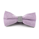 Papillon tinta unita Oxford Viola e Grigio
