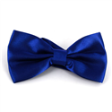 Papillon liscio in raso blu
