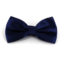 Papillon liscio in raso blu scuro
